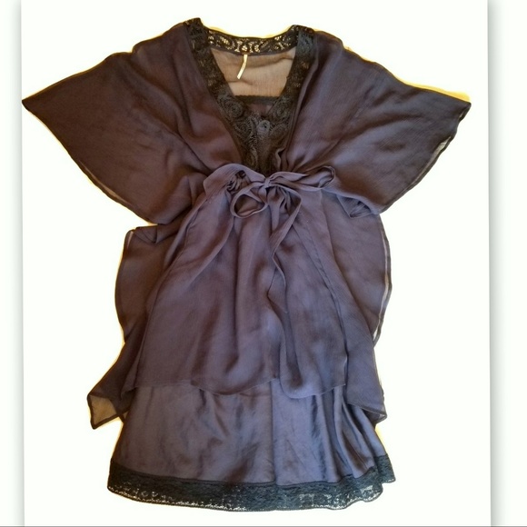Free People Dresses & Skirts - 🚫SOLD🚫Free People Silk Butterfly Sleeve Dress
